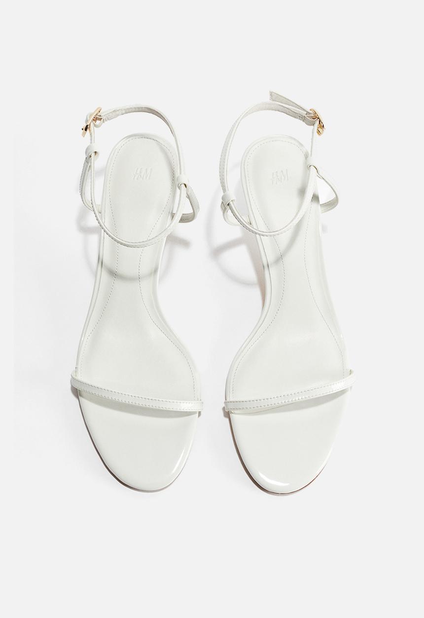 H&M - Heeled strappy sandals - white