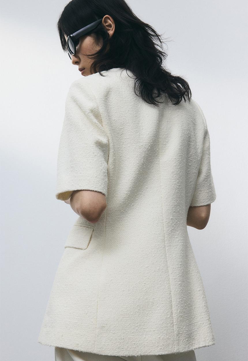 H&M - Bouclé blazer - white