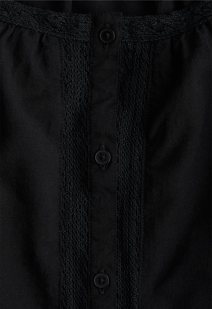 H&M - Lace-detail strappy top - black