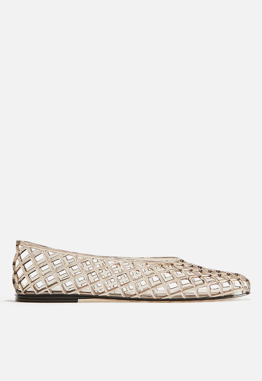 H&M - Plastic mesh ballet flats - light beige