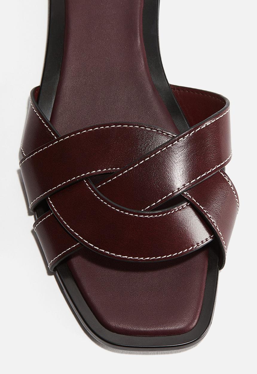H&M - Braided sandals - burgundy