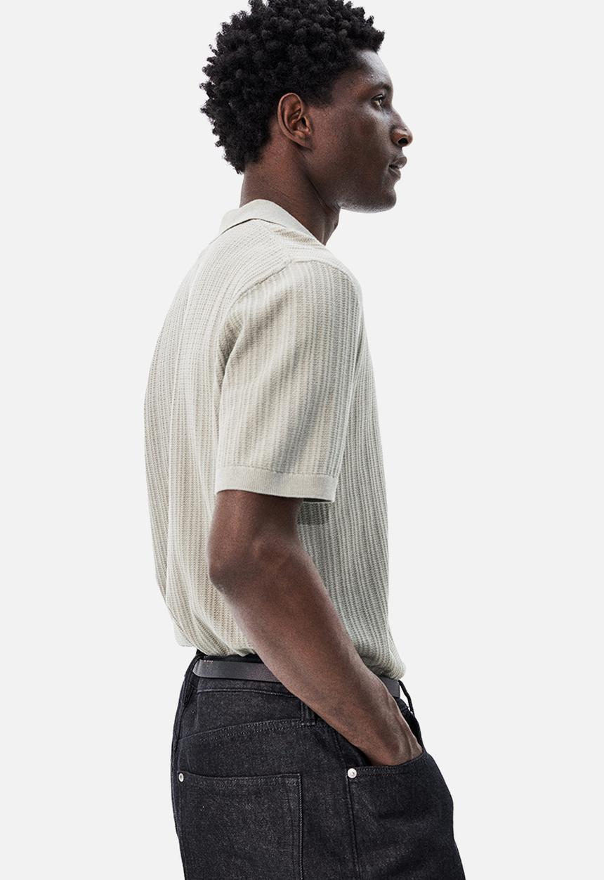 H&M - Regular fit pima cotton polo shirt - sage green 