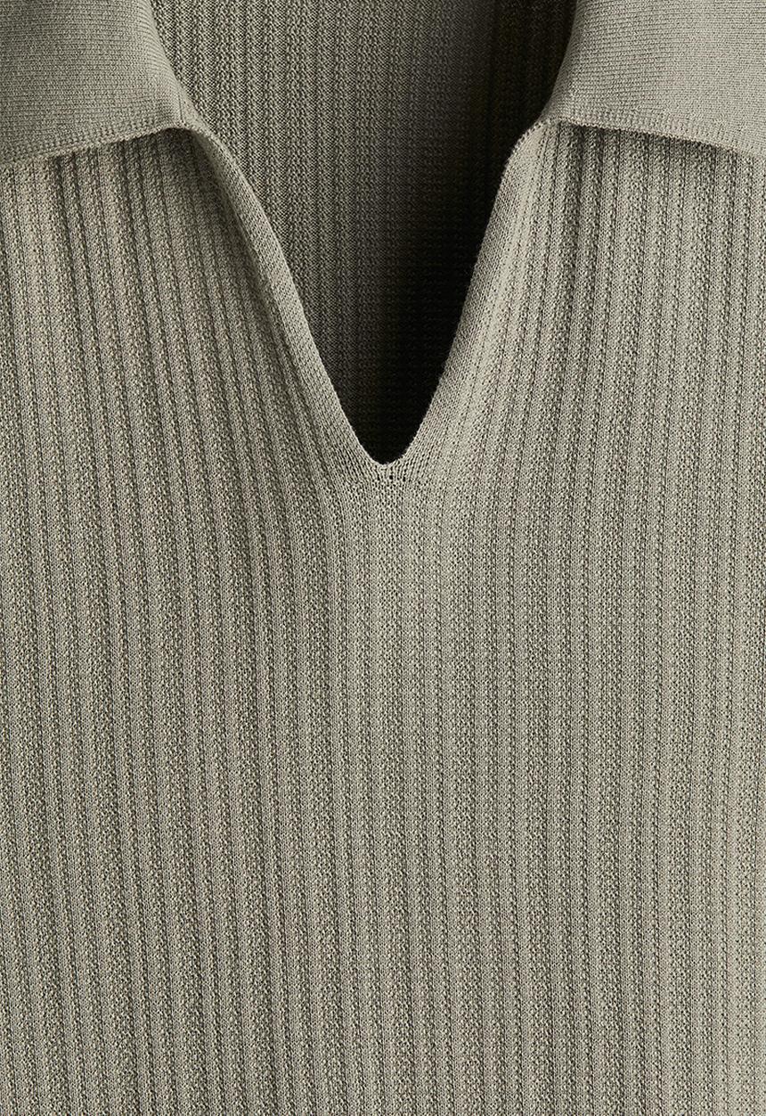 H&M - Regular fit pima cotton polo shirt - sage green 