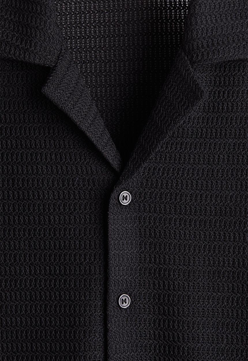 H&M - Regular fit resort shirt - black