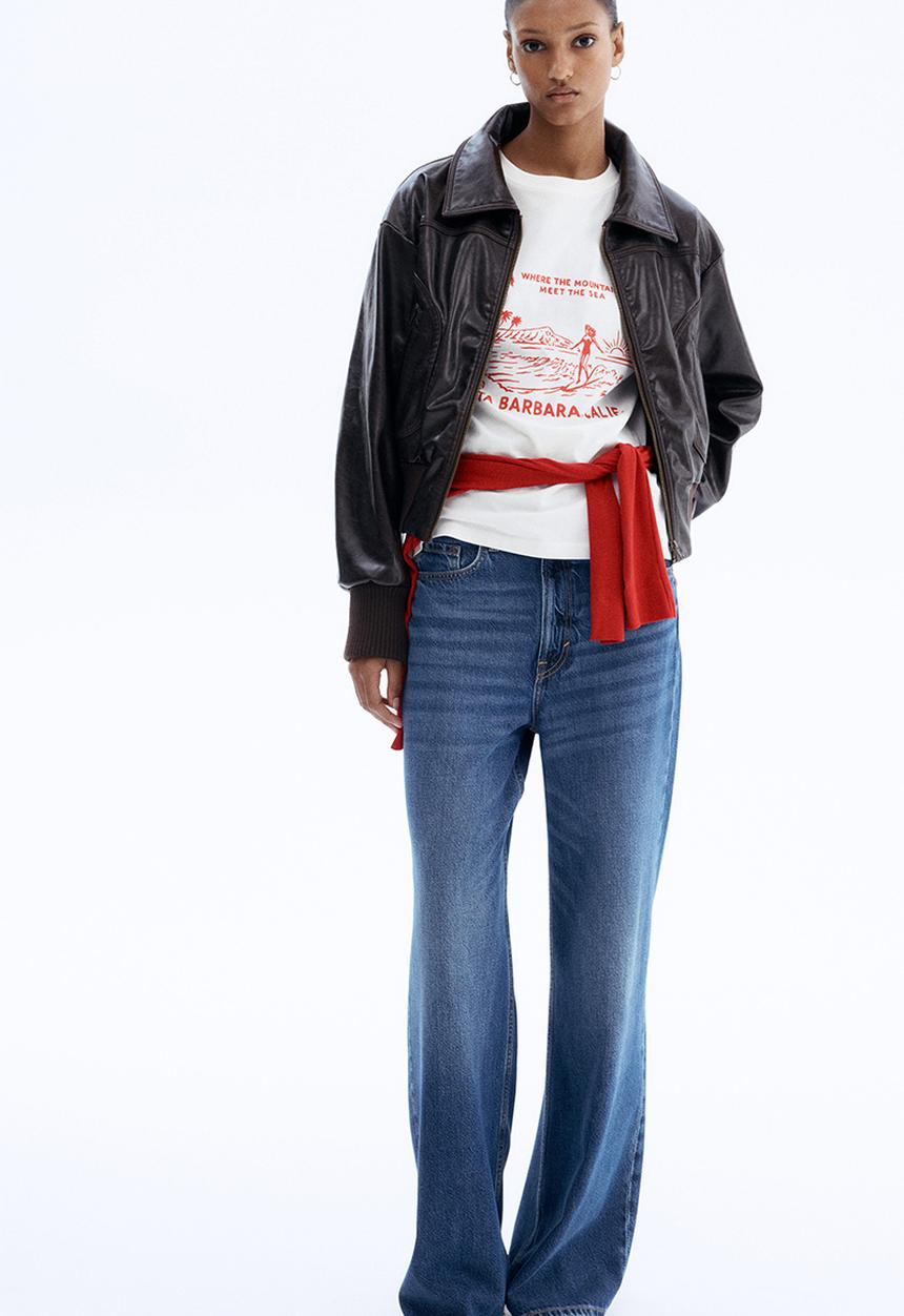 H&M - Oversized T-shirt - white/santa barbara 