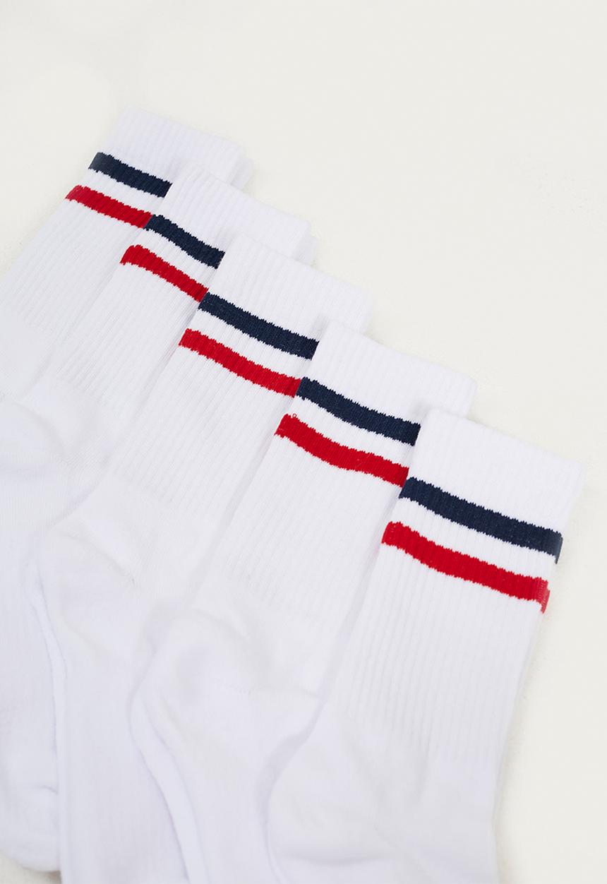 Brave Soul - 5 Pack Socks - White