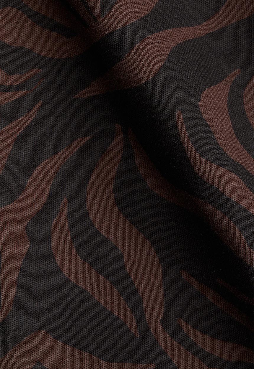H&M - Oversized T-shirt - dark brown/black patterned