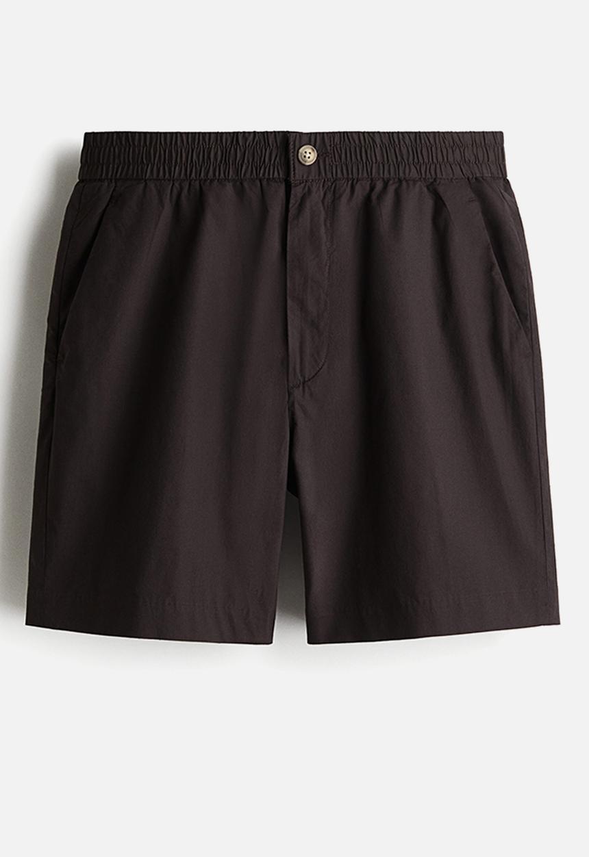 H&M - Relaxed fit poplin shorts - brown