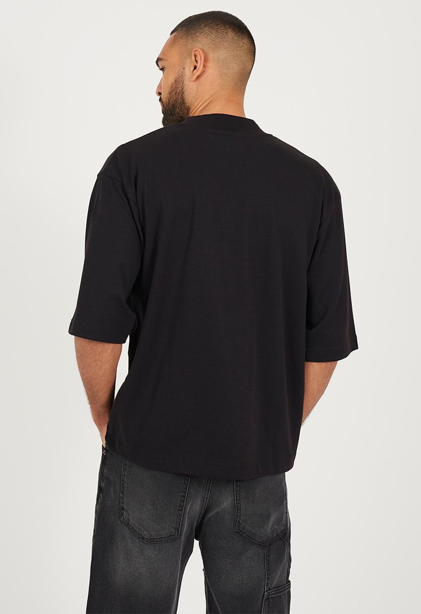 Brave Soul - Crew Mock Neck Tee - Jet Black