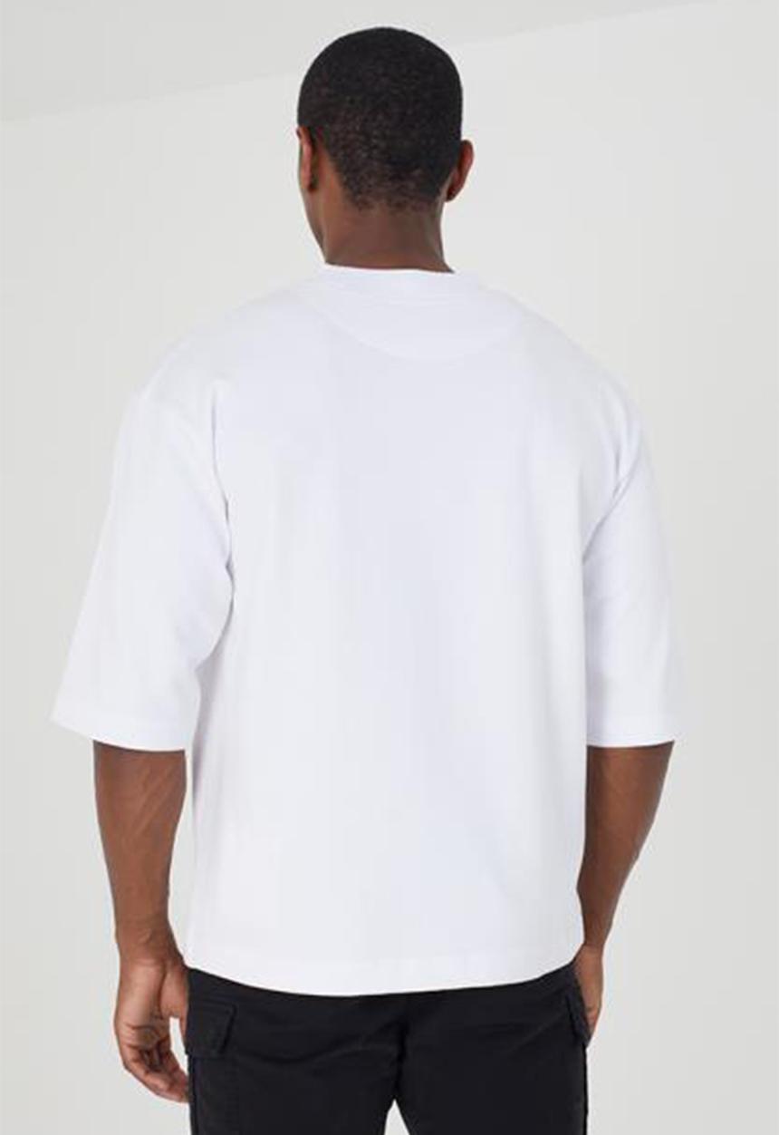 Brave Soul - Crew Mock Neck Tee - Optic White