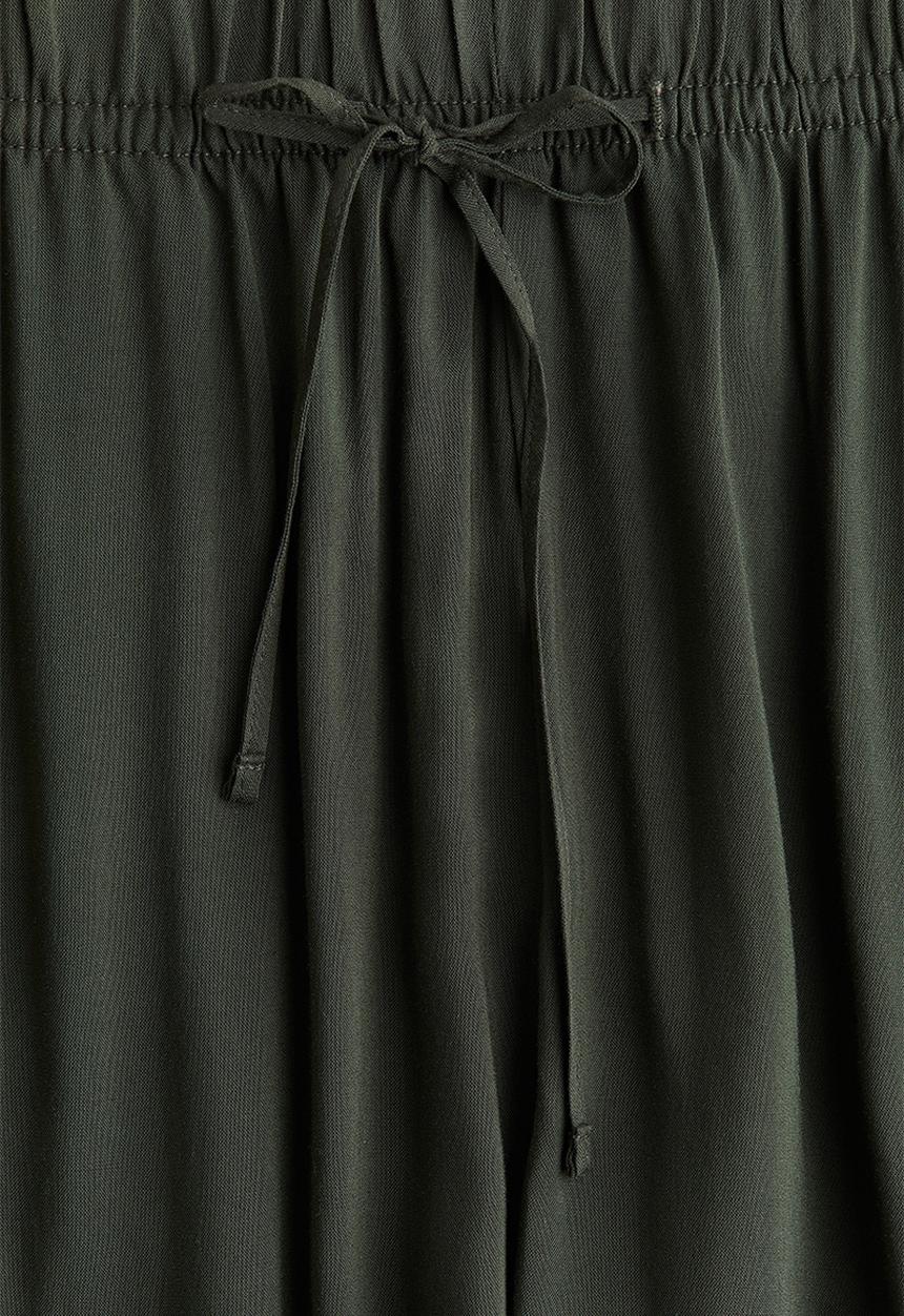 H&M - Wide pull-on trousers - dark green