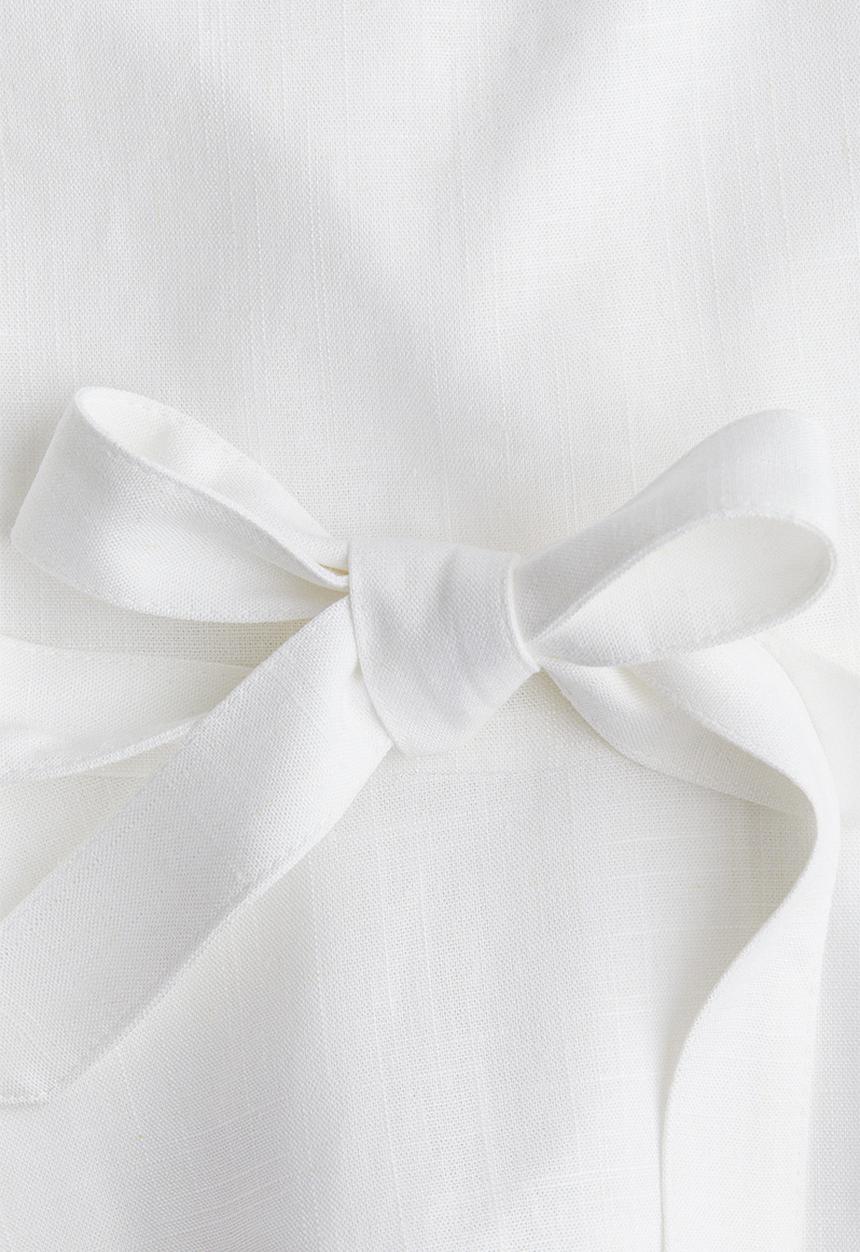 H&M - Linen-blend blouse - white