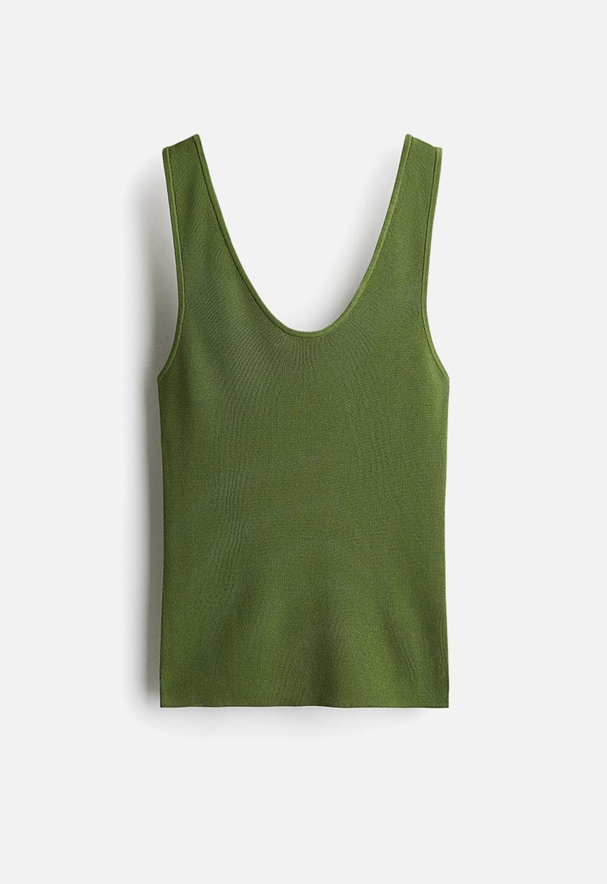 H&M - Knitted vest top - green