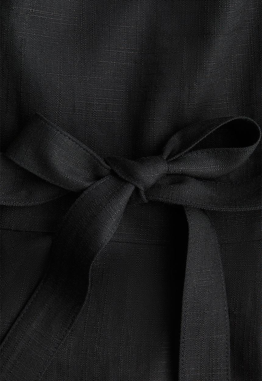 H&M - Linen-blend blouse - black