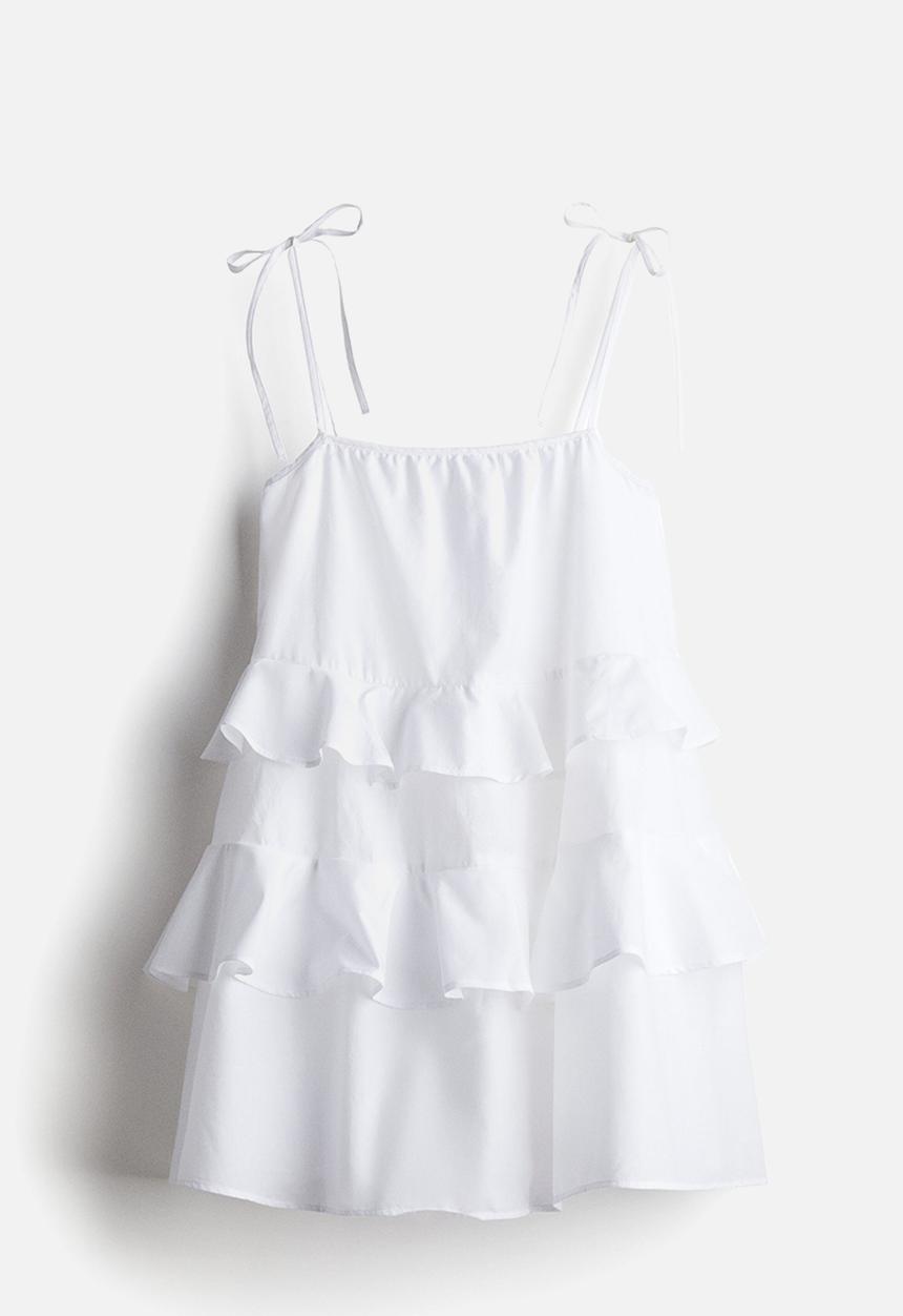 H&M - Tie-strap cotton dress - white