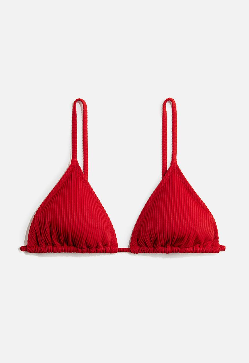 H&M - Padded triangle bikini top - red
