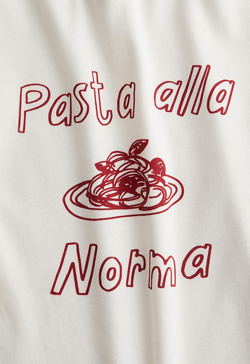 H&M - Ribbed T-shirt - white/pasta