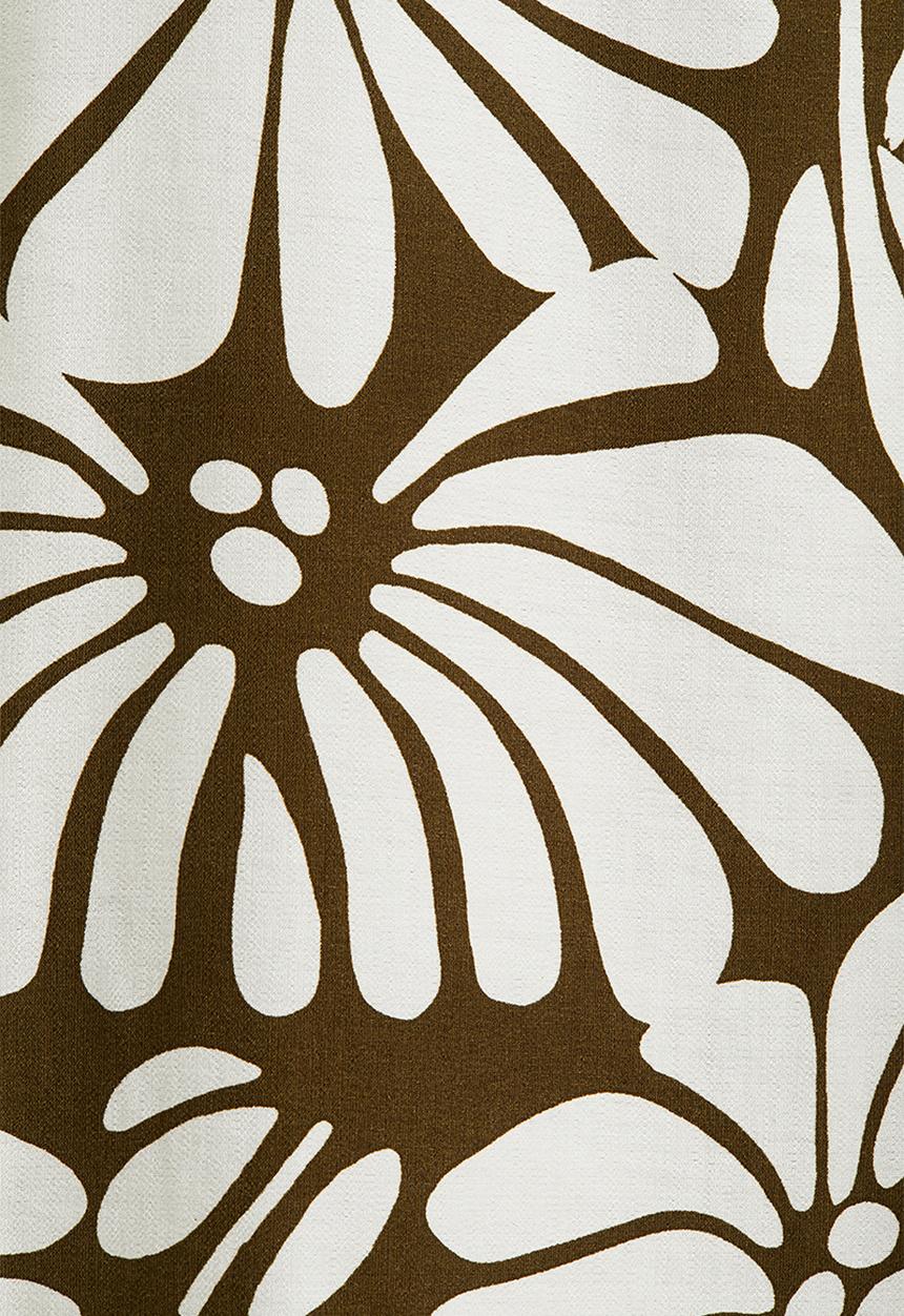 H&M - Wide pull-on trousers - brown & white patterned