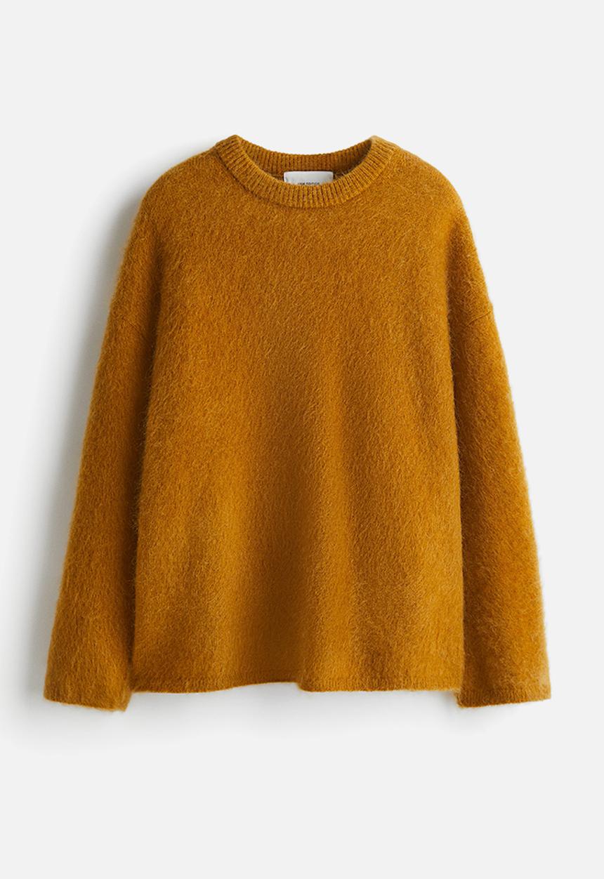 H&M - Oversized mohair-blend jumper - mustard yellow