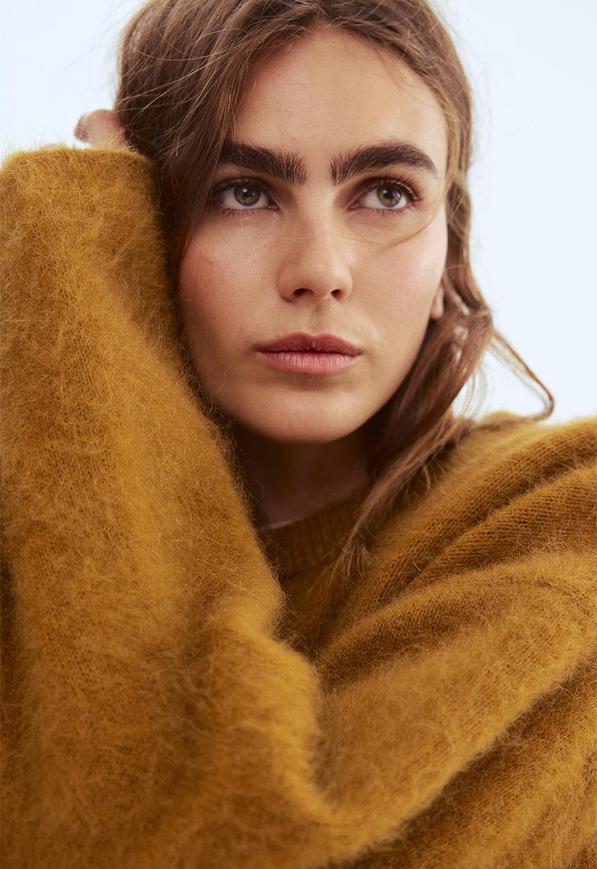 H&M - Oversized mohair-blend jumper - mustard yellow