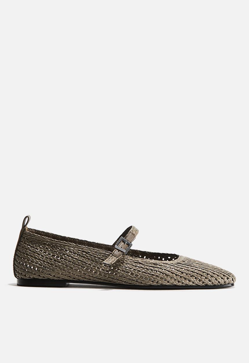 H&M - Straw mary janes - greige
