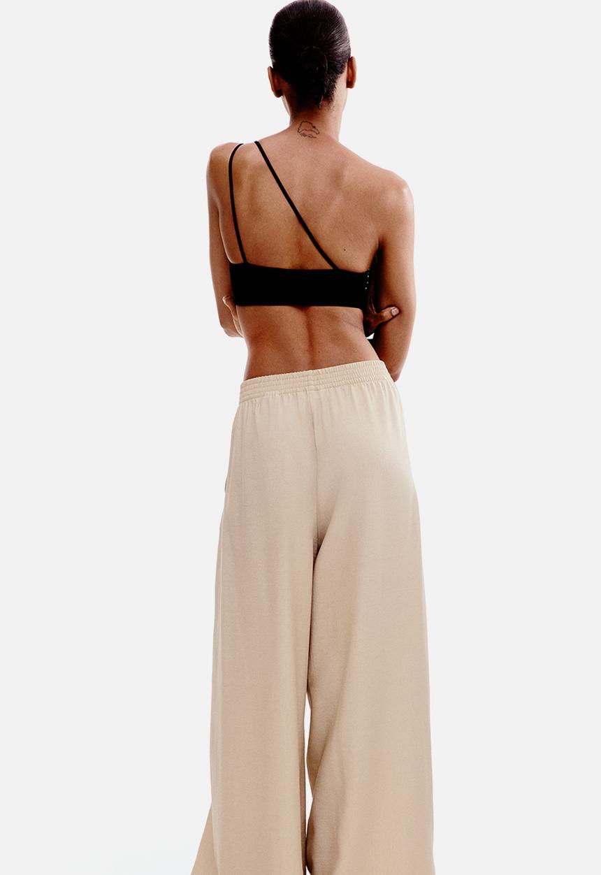 H&M - Wide pull-on trousers - beige