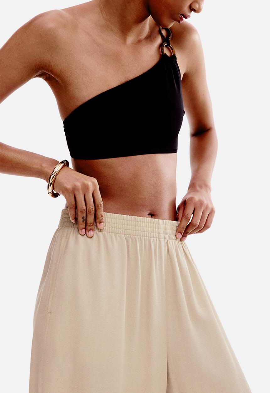 H&M - Wide pull-on trousers - beige