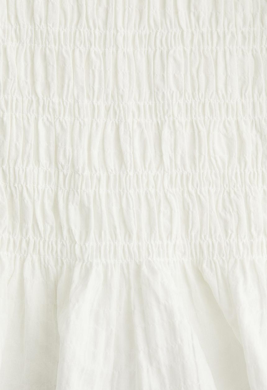 H&M - Smocked blouse - white