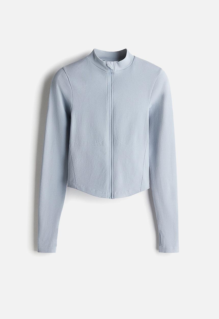 H&M - Seamless sports jacket with drymove™ - pale blue