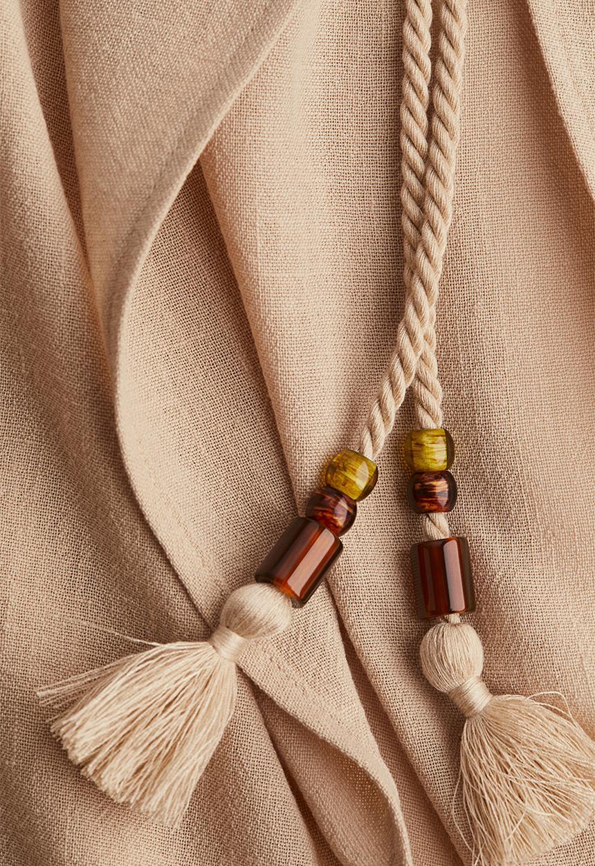 H&M - Drawstring-detail skirt - beige