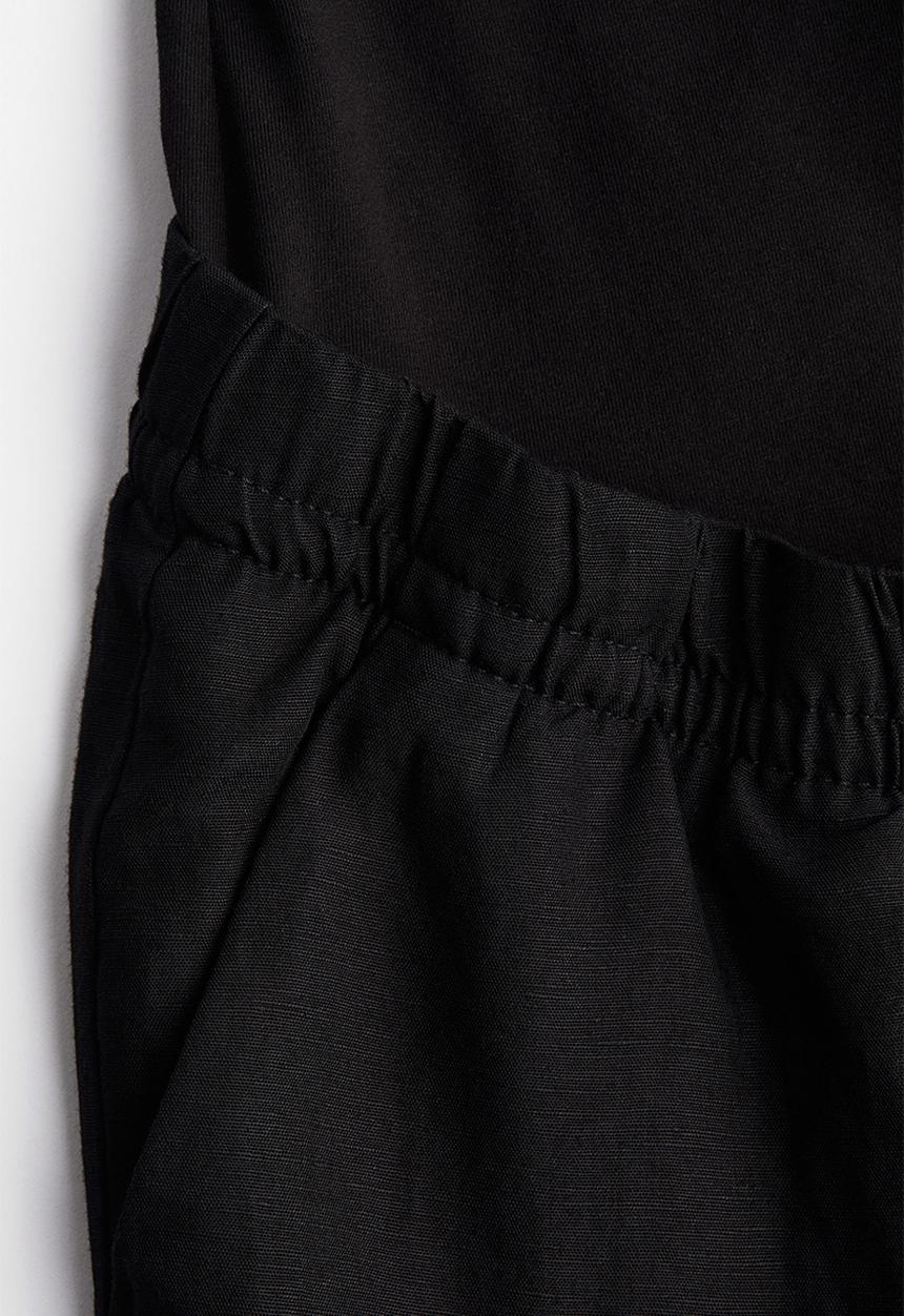 H&M - Mama linen-blend trousers - black