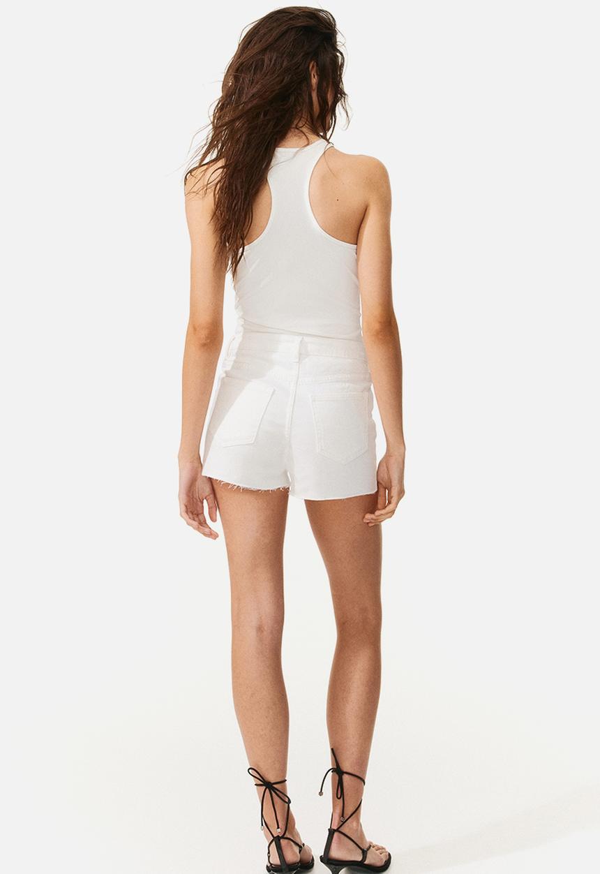 H&M - Lacing-detail denim shorts - white