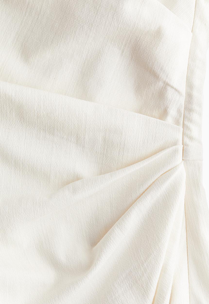 H&M - Draped one-shoulder dress - white