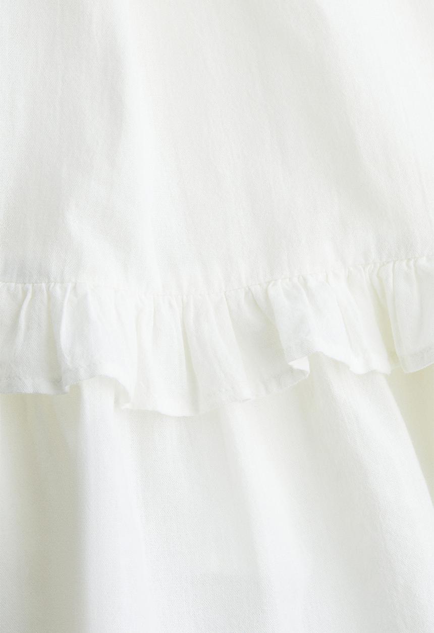 H&M - Cotton strappy dress - white