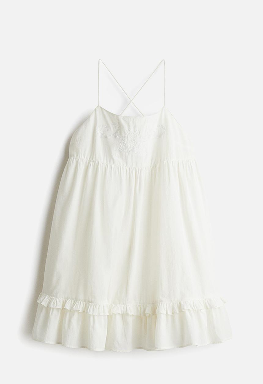 H&M - Cotton strappy dress - white