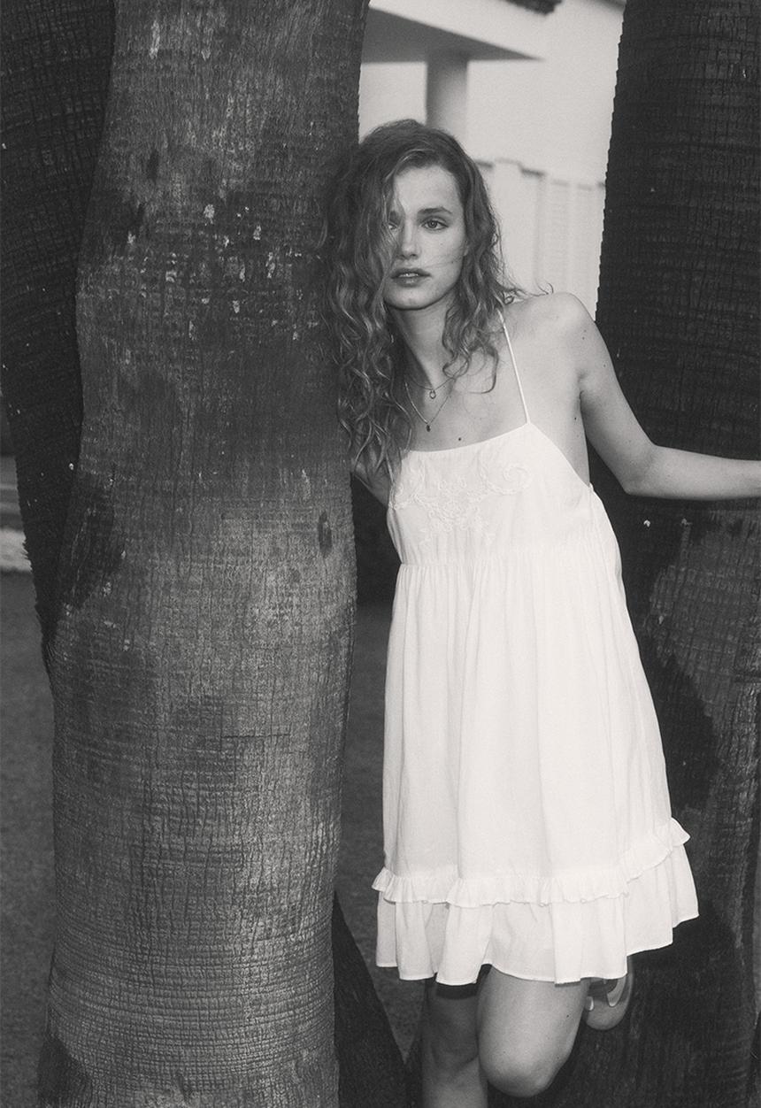 H&M - Cotton strappy dress - white