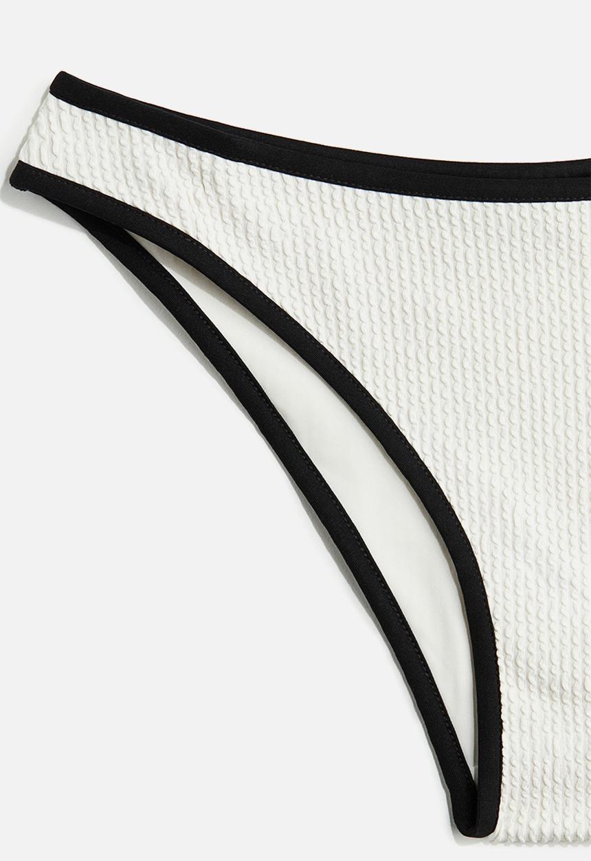 H&M - Cheeky bikini bottoms - white & black