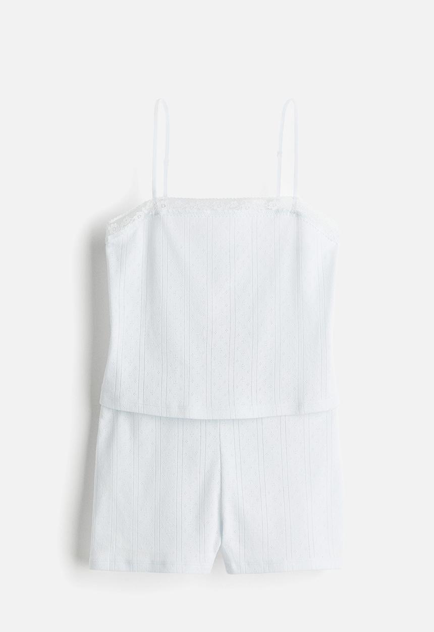 H&M - Pointelle pyjamas - pale blue