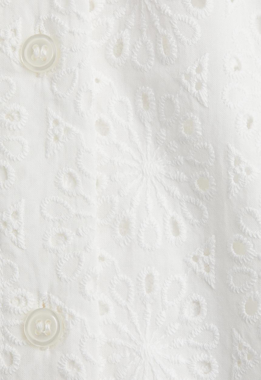 H&M - Broderie anglaise shirt - white