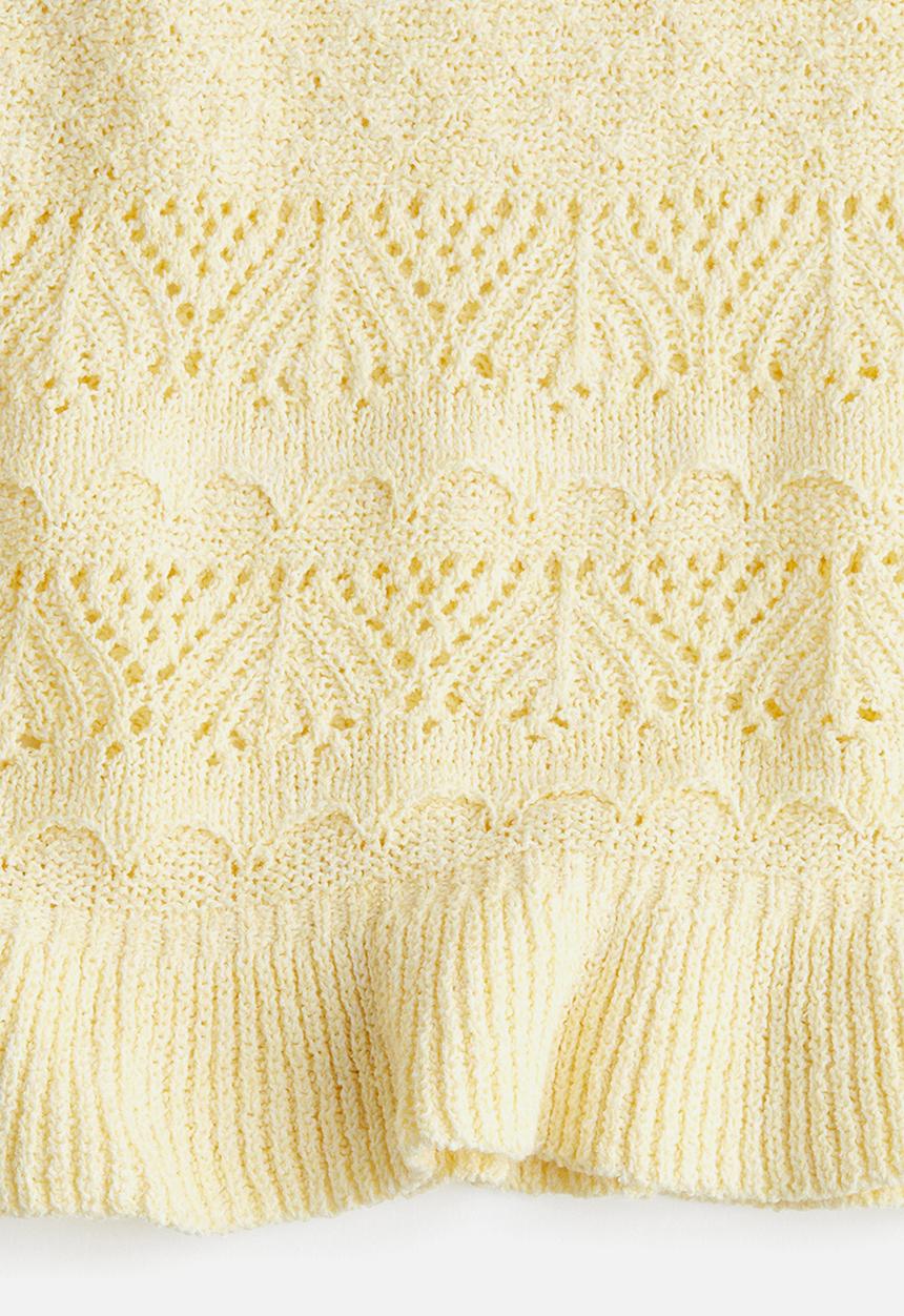 H&M - Crochet-look vest top - light yellow
