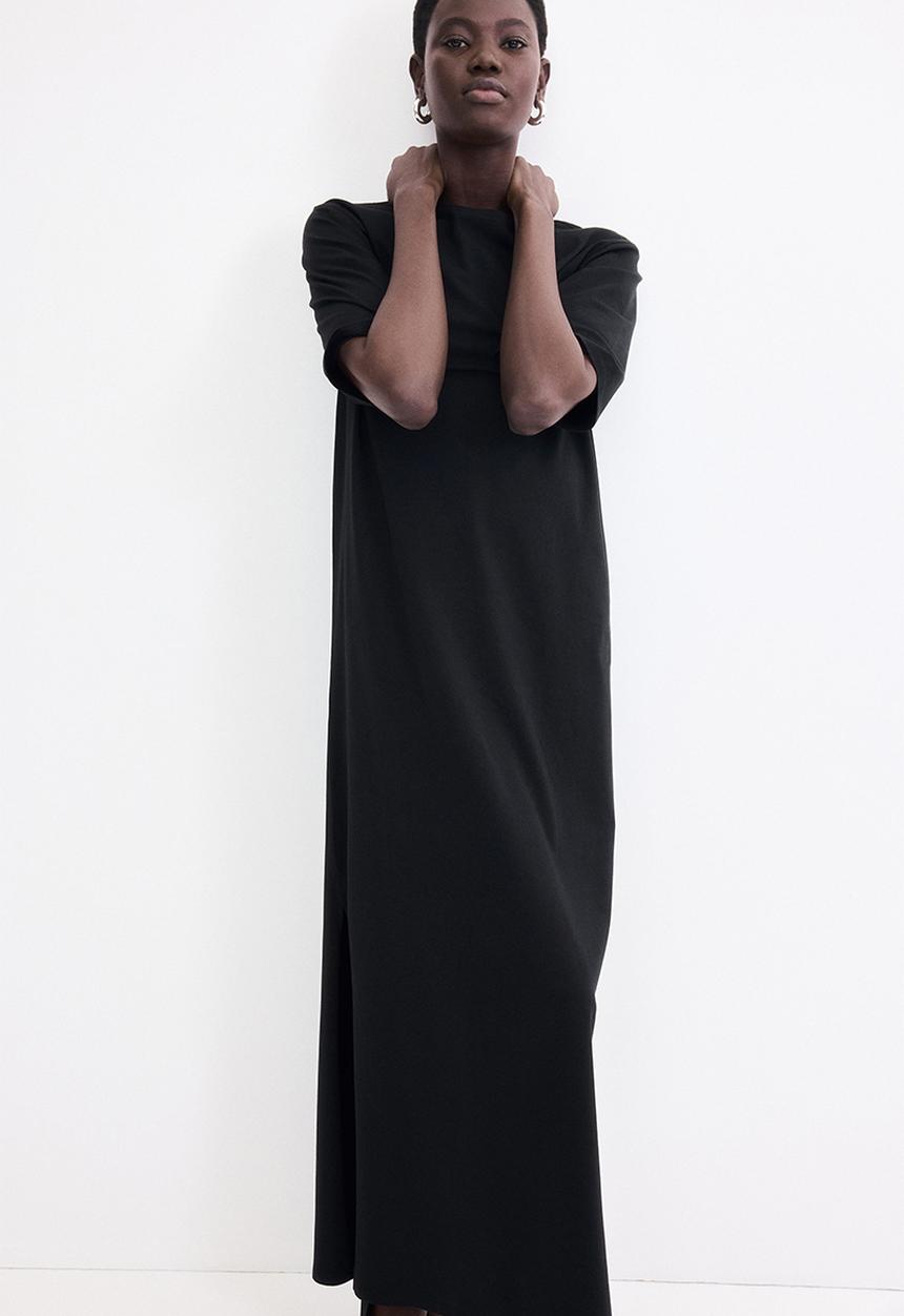 H&M - Long T-shirt dress - black