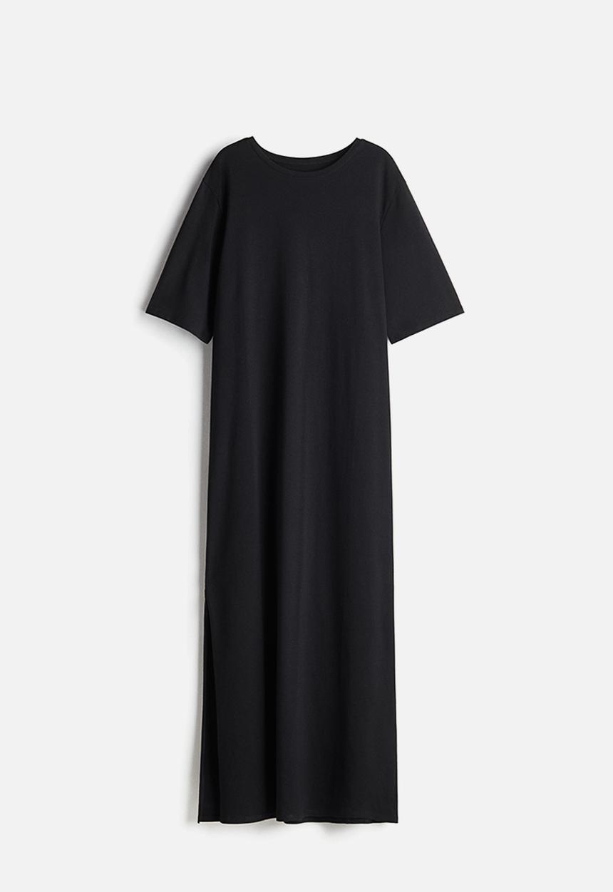 H&M - Long T-shirt dress - black