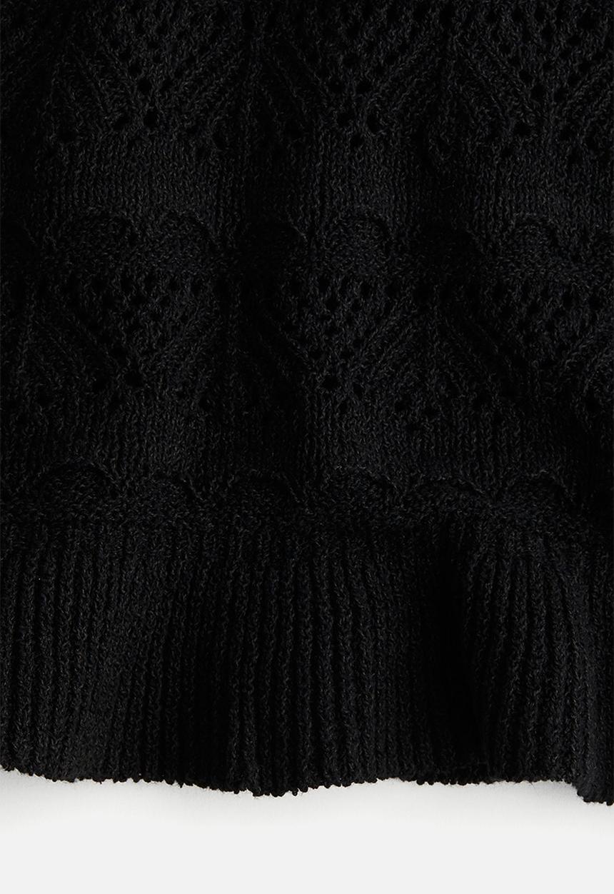 H&M - Crochet-look vest top - black