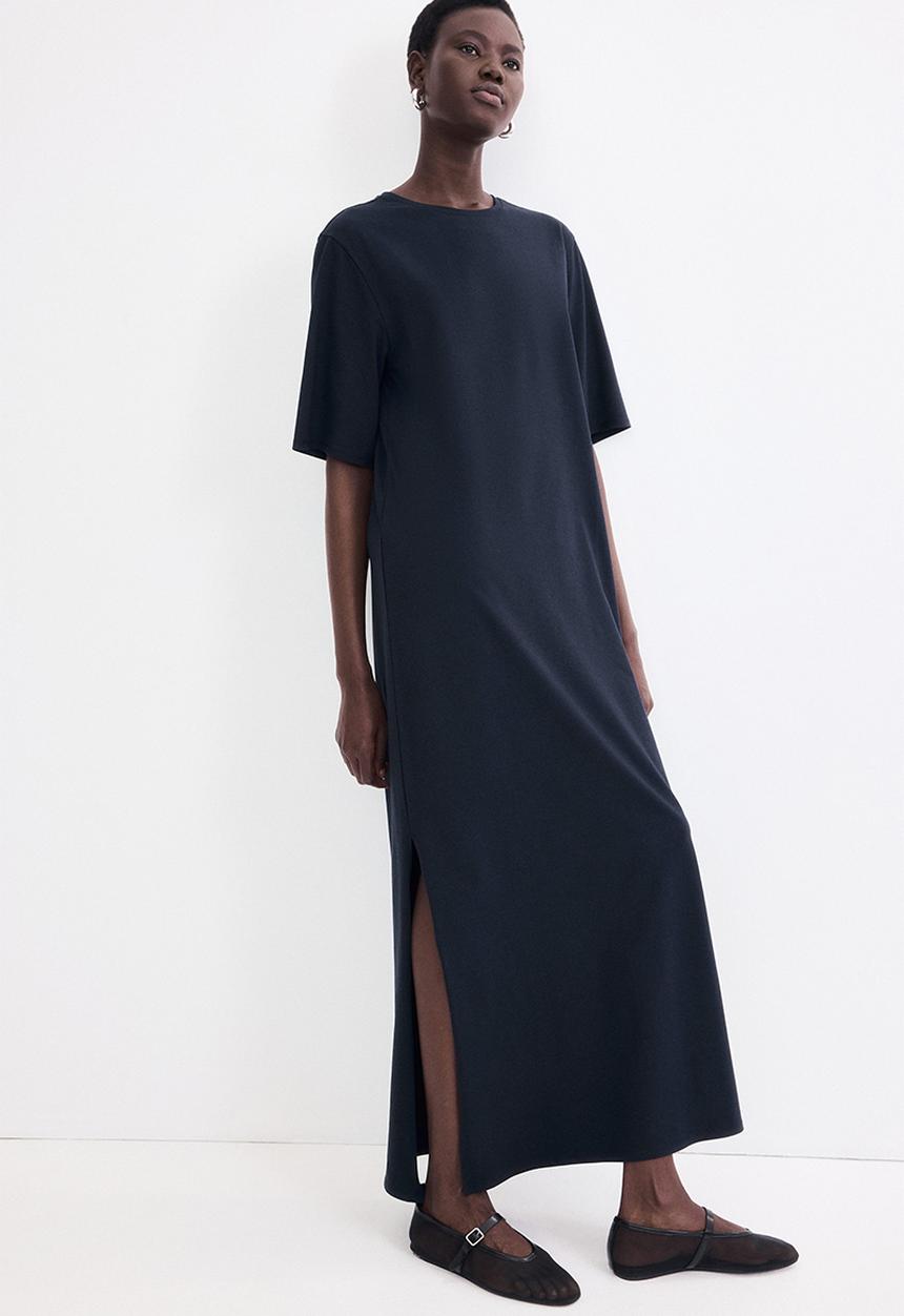 H&M - Long t-shirt dress - navy blue 