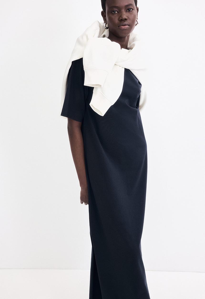 H&M - Long t-shirt dress - navy blue 