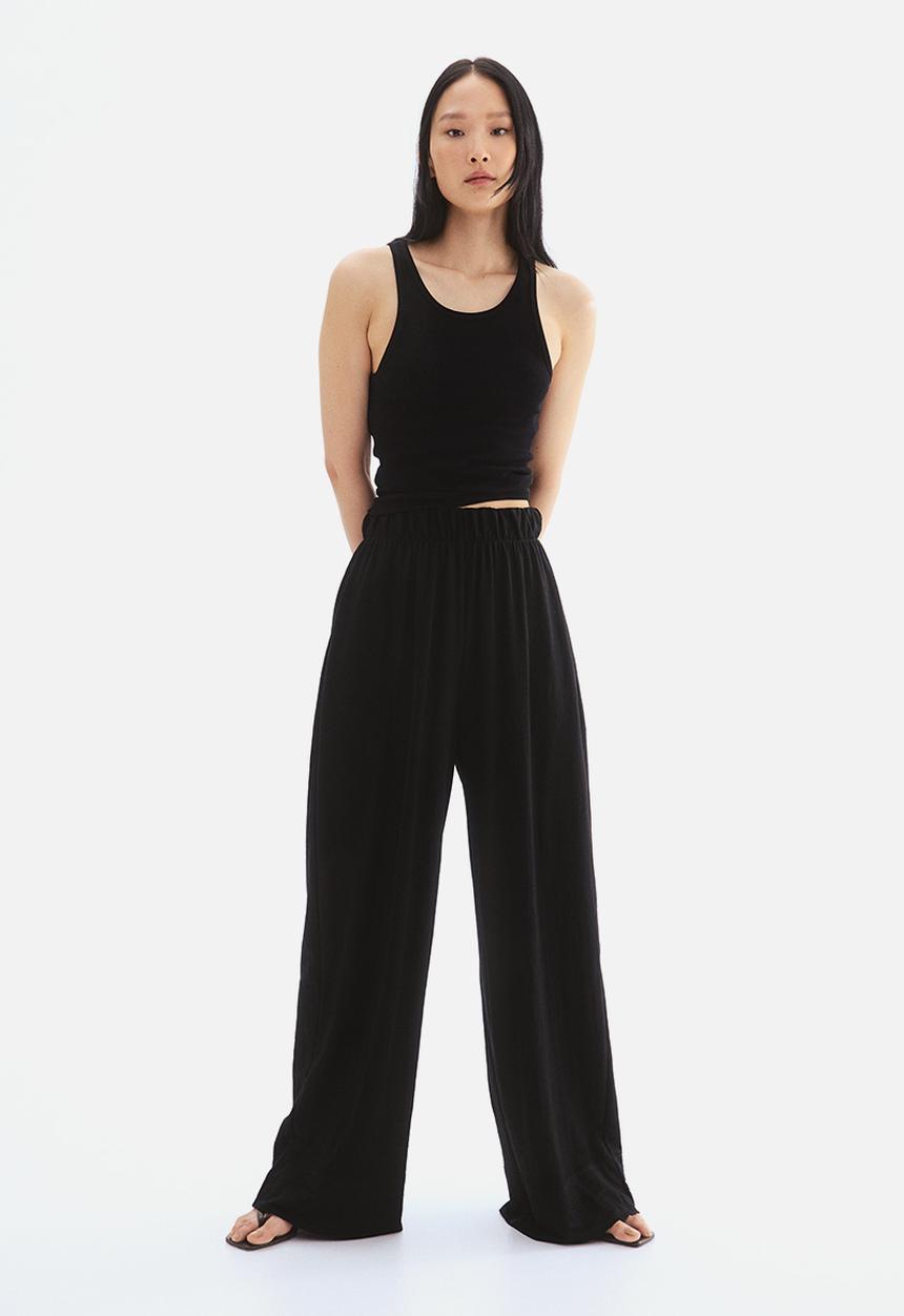 H&M - Wide trousers - black