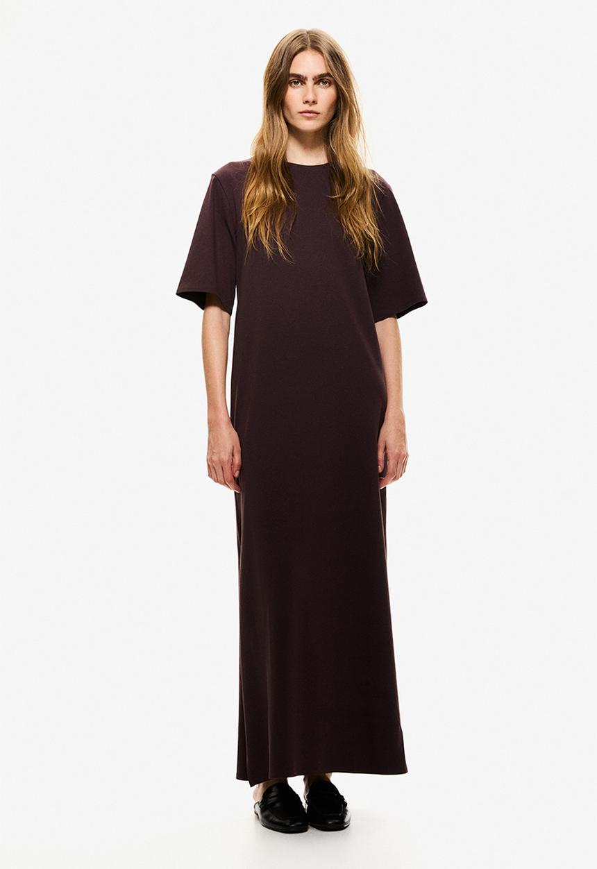 H&M - Long T-shirt dress - dark brown