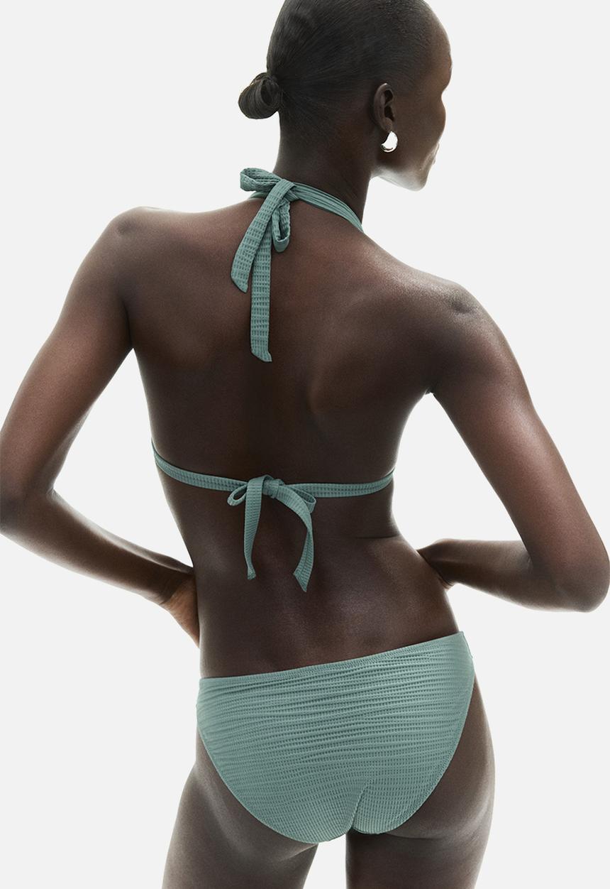 H&M - Push-up triangle bikini top - dusty green