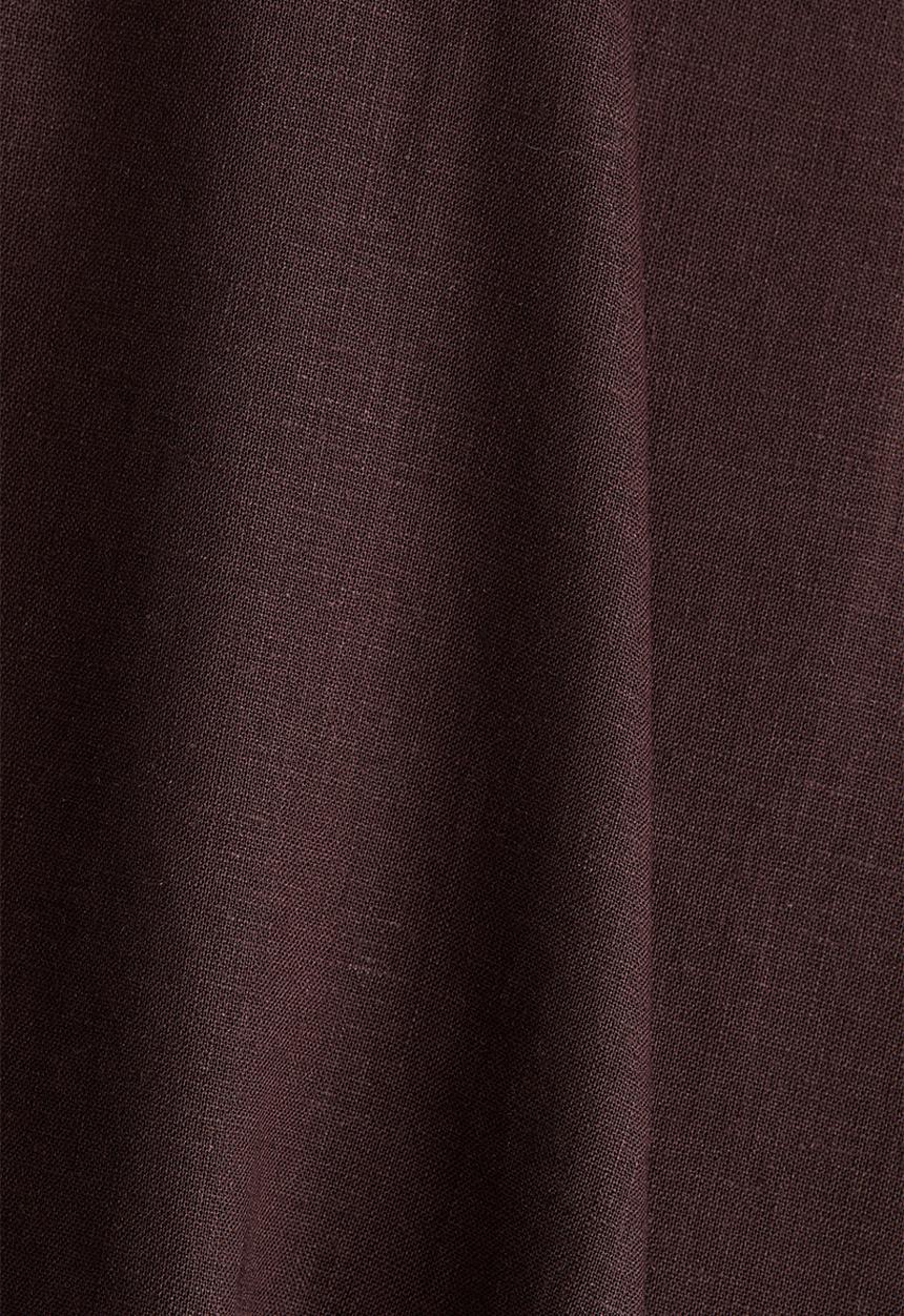 H&M - Linen-blend skirt - dark brown 