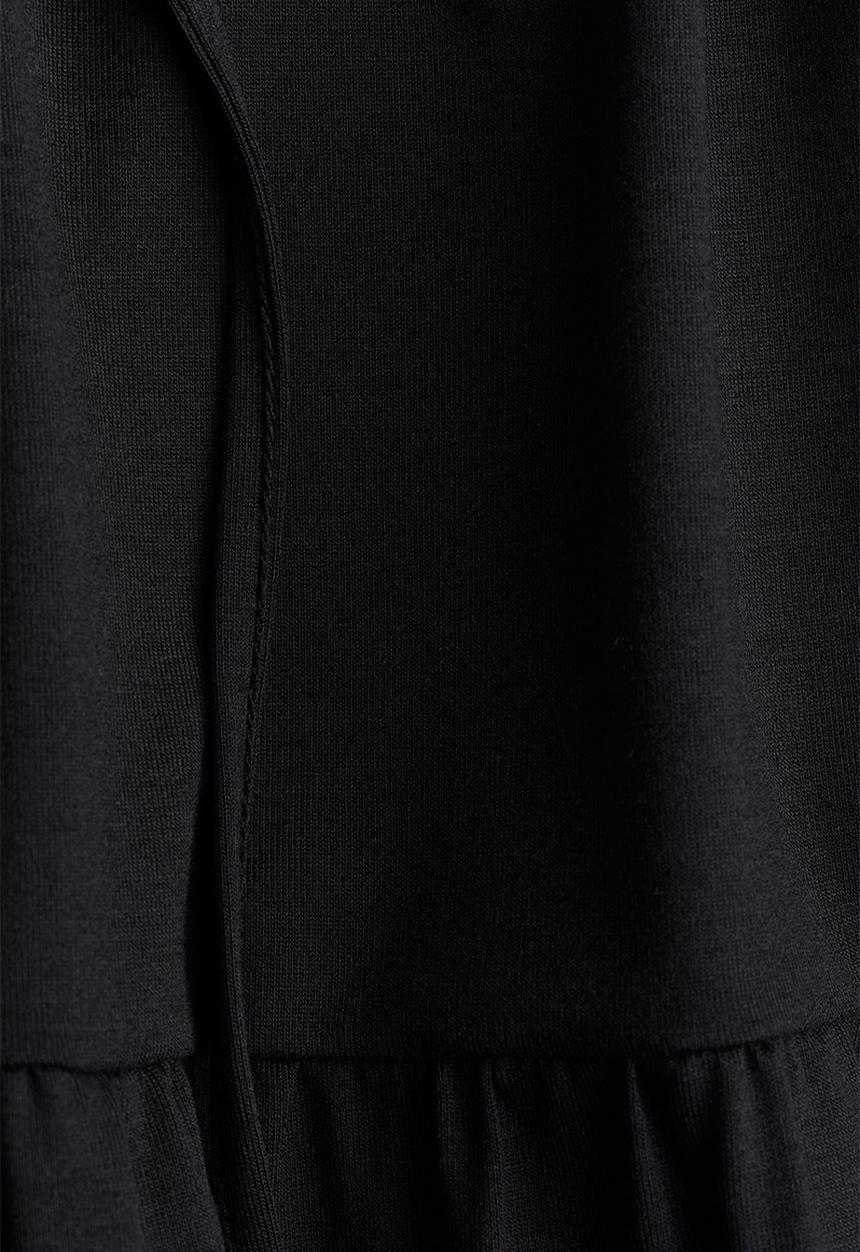 H&M - Tiered maxi skirt - black